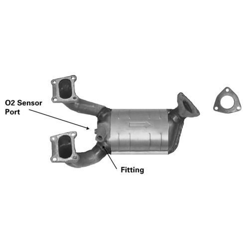 Catalytic Converter with Integrated Exhaust Manifold AP Exhaust 642662