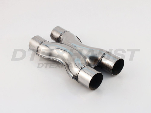 2.5" Polished Stainless Steel Universal Crossover Exhaust X Pipe