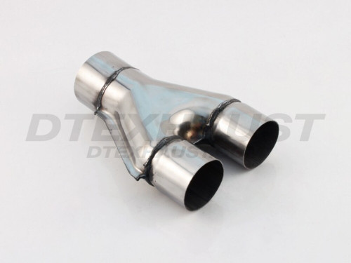 3" Single - 3" Dual Polished Stainless Steel Universal Exhaust Y-Pipe