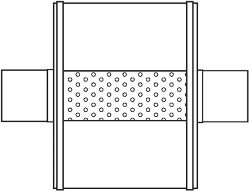Xtreme Stainless Steel Performance Muffler - 2.5" Center/Center - 7" Body