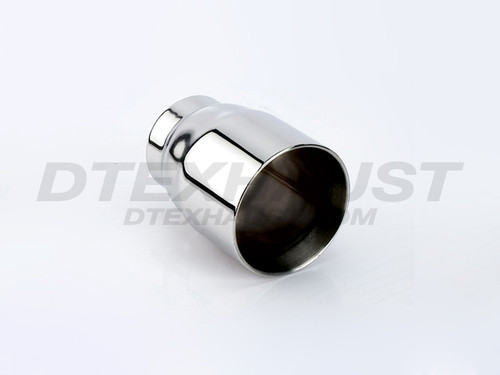 Stainless Steel Exhaust Tip Double Wall - 2.25" Inlet - 3.5" Outlet - 4.5" Long