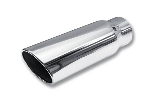 Stainless Steel Diesel Tip Rolled Angle Cut 4" Inlet 5" Outlet 15" Long
