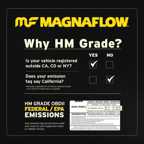 Catalytic Converter-Direct-Fit HM Grade Federal(Exc. CA) Magnaflow 49 State