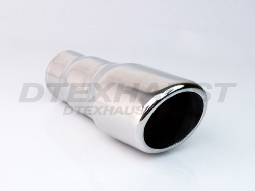 Stainless Steel Dual Double Wall Angle Tip 2.5" In 3.5"x3.25" Out 8.25" Long