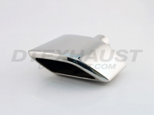 Stainless Steel Double Wall Rolled Slant Passenger 2.25" In 9"x3.25" Out 8.5" L