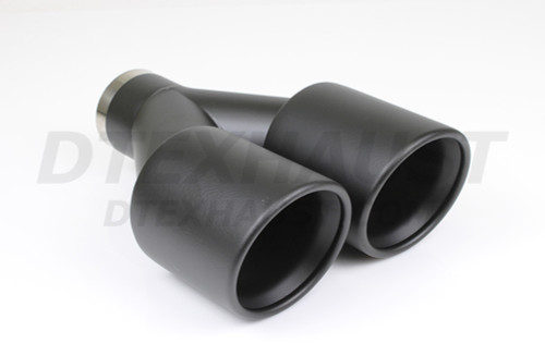 Black Powder Coat Double Wall Crescent Passenger 2.25" In 6.75"x3.5" Out 12"
