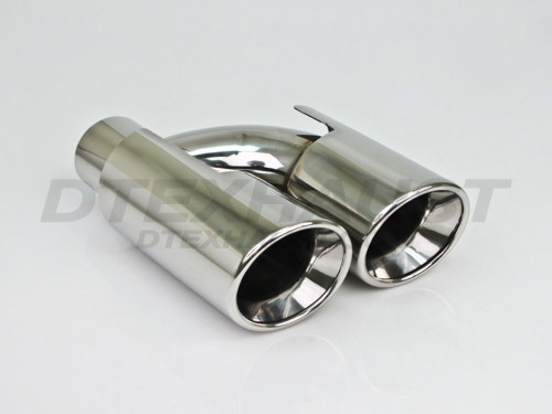 Stainless Steel Dual 3.5" Double Wall Sideway Driver 2.25" In 7.25" Out 