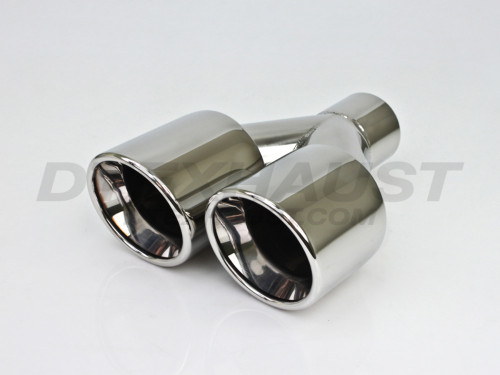 Stainless Steel Dual 3.5" Double Wall Staggered Passenger 2.25" In 7.25" Out