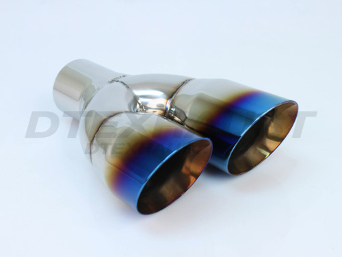 Blue Flame Dual 3" Double Wall Angle Driver Side 2.25" In 6.25" Out