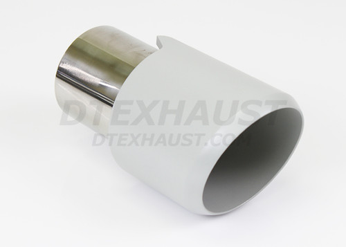 Grey Aluminized 3.5" High Heat Resistant Tip 2.5" In 3.5" Out 6.5" Long