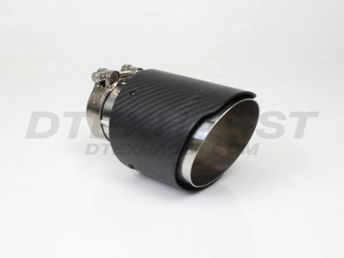 Carbon Fiber 4" Double Layer Slant Cut Tip 2.5" In 4" Out 6.5" Long