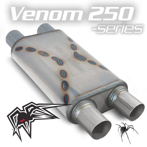 Black Widow Exhaust Muffler Venom 250 2.5" Dual/Dual