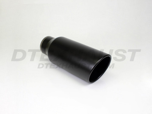 Black Powder Coat Rolled Angle Cut Diesel Tip 5" Inlet 7" Outlet 15" Long