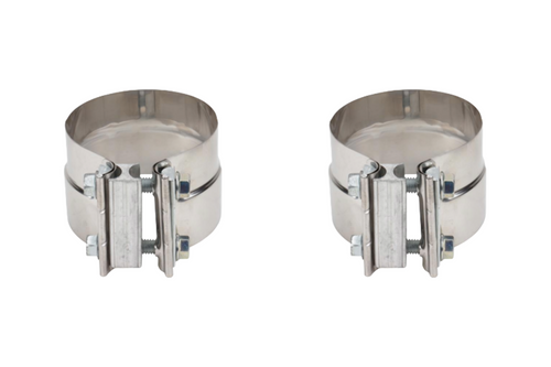 2" 304 Stainless Steel Preformed Lap Joint Band Clamp - TorcTite - 2 Pack