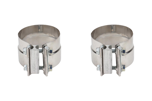 4" 304 Stainless Steel Preformed Lap Joint Band Clamp - TorcTite - 2 Pack