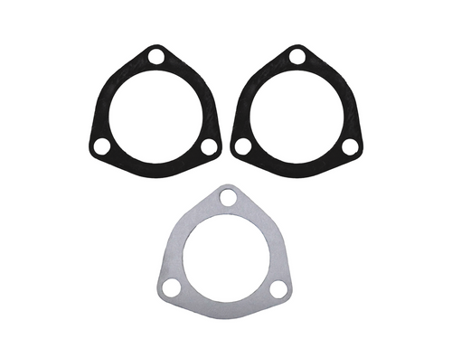 2.5" - 3 Bolt Universal Exhaust Flange-Gasket Kit- 2 Flanges 1 Gasket