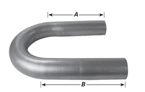 3" 180 Degree Mandrel Bend Exhaust Elbow - Race Applications - O.D.-O.D.