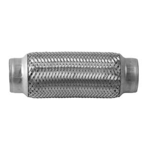 2.5 in. x 8 in. Exhaust Flex Pipe Blank Heavy Duty Stainless Steel Triple Ply