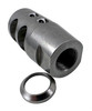 5/8 x 24 (for .308, 300 blk, 7.62) Silver Competition Muzzle Break