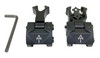 Black Alpha Tactical Folding Diamond Front and Rear Sight Set