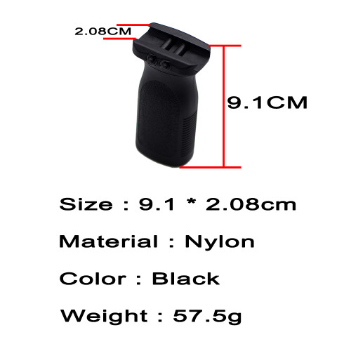 Black Alpha Tactical Picatinny Basic Vertical Forward Grip Black Alpha Tactical Picatinny Basic Vertical Forward Grip