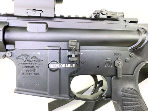 Black Alpha Tactical AR15 Trump America Maga Engraved Bundle Ambidextrous Charging Handle, Ejection Port Cover, Magazine Catch, Trigger Guard, Takedown Pins Black Alpha Tactical AR15 Trump America Maga Engraved Bundle Ambidextrous Charging Handle, Ejection Port Cover, Magazine Catch, Trigger Guard, Takedown Pins