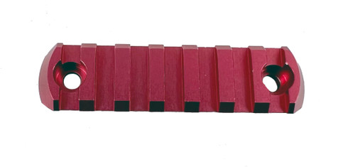 Red Colored M-Lok Picatinny Rail Sections