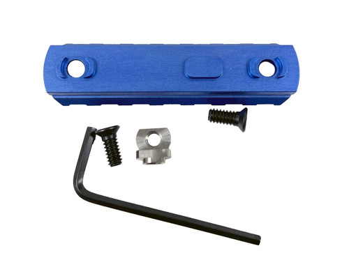 Blue Colored M-Lok Picatinny Rail Sections Blue Colored M-Lok Picatinny Rail Sections