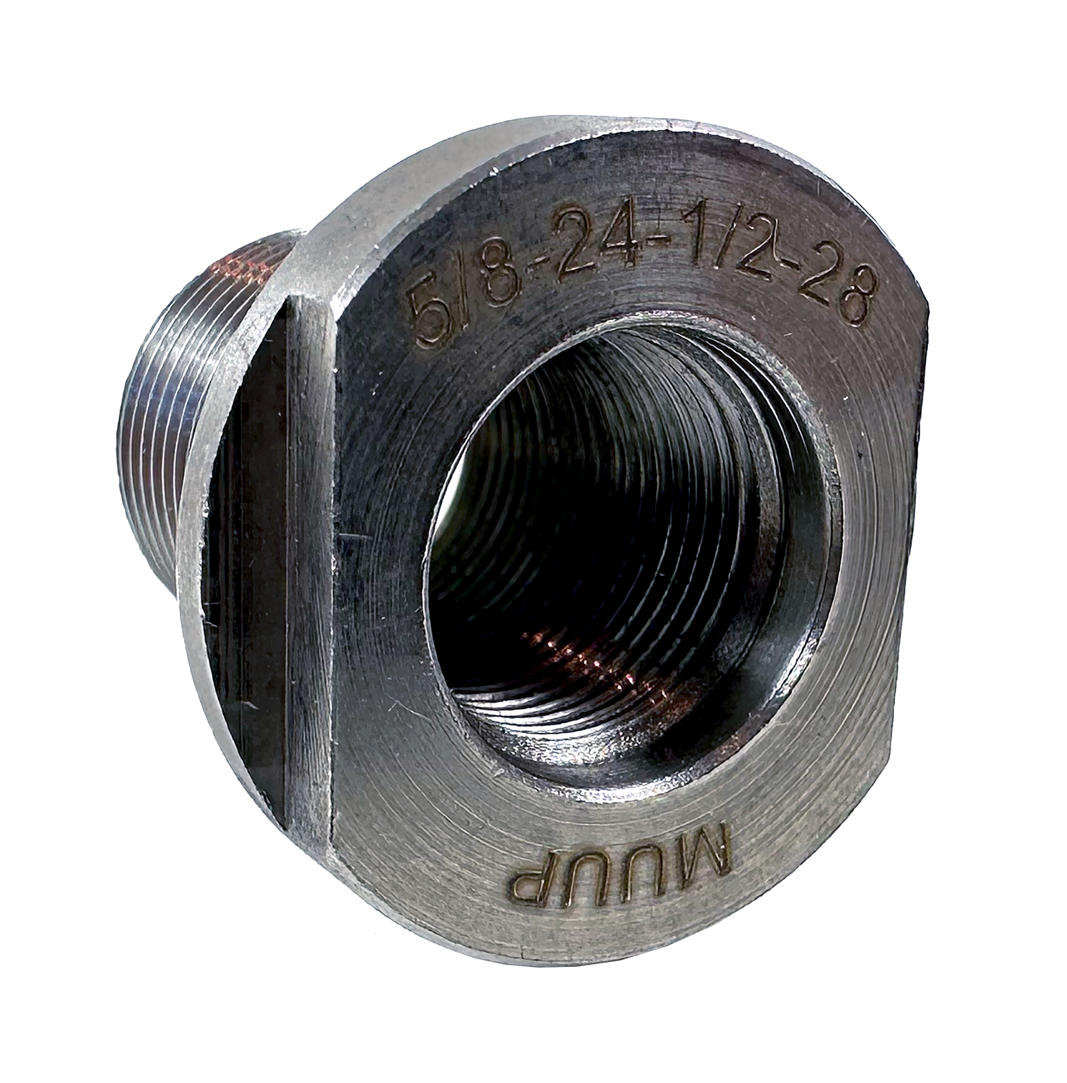 Tufforce Thread Adapter – Converts 9/16-28 To 5/8-24 Male, Steel, Black, 5-928