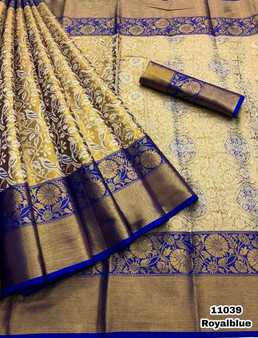 Pure Kanjivaram Silk Saree with Mina Zari Weaving