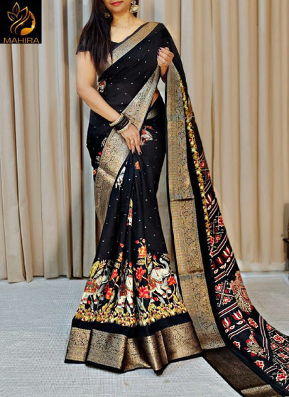 Gajraj Meenakari Weave Saree