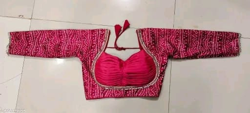 Cotton silk embroidered women blouse with short sleeves