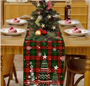 Christmas Table Runner with Holiday-Themed Design