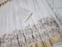White Cotton Linen Embroidered Bollywood Designer Saree | Ugadi Saree