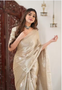 Raga Tissue Mulmul Saree with Running Blouse | Soft Tissue Handcrafted Saree for Women | Solid Elegant Saree for Daily & Special Wear | 5.5 M
