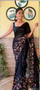 Elegant black designer saree for women party and festive occasions