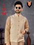 Party Wear Silk Kurta Pyjama with Jacquard Koti | Men’s Traditional Kurta Pyjama & Coti Set