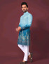 MEN COTTOM KURTA WITH CROCHET WORK | Printed Pure Cotton Ethnic Kurta for Men