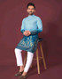 MEN COTTOM KURTA WITH CROCHET WORK | Printed Pure Cotton Ethnic Kurta for Men