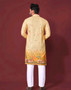 MEN COTTOM KURTA WITH CROCHET WORK | Printed Pure Cotton Ethnic Kurta for Men