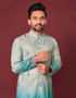 MEN COTTOM KURTA WITH CROCHET WORK | Printed Pure Cotton Ethnic Kurta for Men