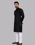 men rayon chikankari kurta with embellished work, long sleeve traditional ethnic wear
