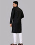 men rayon chikankari kurta with embellished work, long sleeve traditional ethnic wear