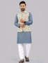 Striped cotton blend long kurta for men with premium stitching and elegant finish