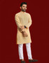 men silk kurta with all over white thread embroidery, festive and wedding ethnic wear for men