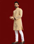 men silk kurta with all over white thread embroidery, festive and wedding ethnic wear for men