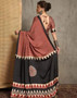 Crepe silk saree with digital print and elegant drape