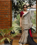 Malgudi silk digital print saree with blouse piece for festive wear