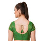 Traditional woven brocade saree blouse with structured fit