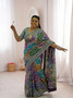 Soft Chinnon Saree with Zari & Mirror Work – Designer Festive